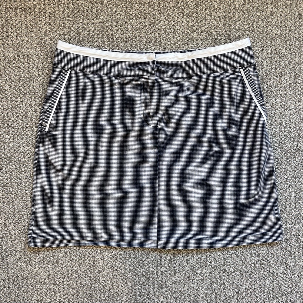 IZOD 8 Perform Cool Fx Ladies Gingham Skort Skirt with Shorts Underneath